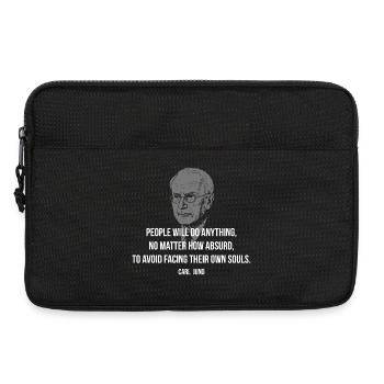 Carl Jungs Seelenreflexionszitat - Laptoptasche 13" - Schwarz - Vorne