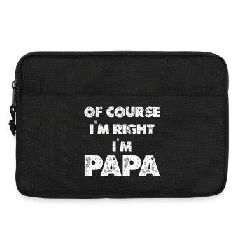Dad I'm always right - Laptop bag 13" - black - Front