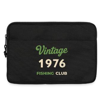 Vintage 1976 – Année de naissance rétro du club de pêche - Sacoche pour ordinateur portable 13 pouces - noir - Devant