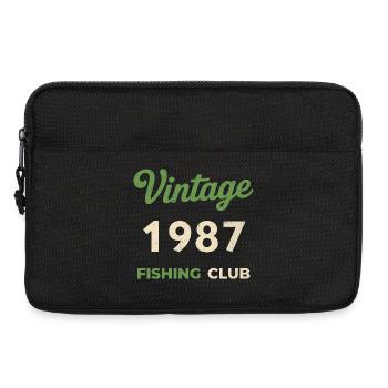 Vintage 1987 – Année de naissance rétro du club de pêche - Sacoche pour ordinateur portable 13 pouces - noir - Devant