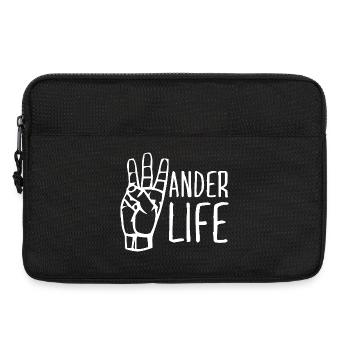 Wander Life Hand Sign - West Coast Wanderer - Laptop bag 13" - black - Front