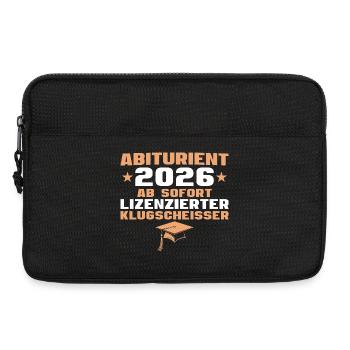 Abiturient 2026 Abschluss Abitur Geschenk - Laptoptasche 13" - Schwarz - Vorne