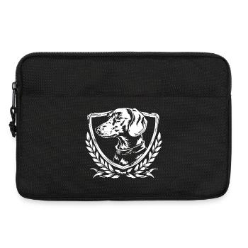 Blason du chien - Sacoche pour ordinateur portable 13 pouces - noir - Devant