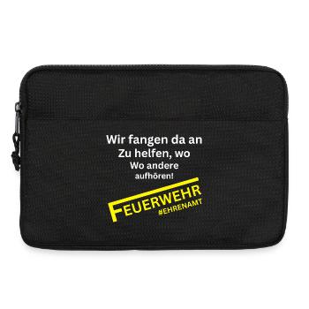Wir fangen - Lustiges Design für Angler & Fischer - Laptoptasche 13" - Schwarz - Vorne
