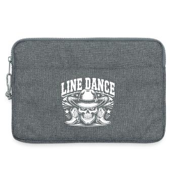 Cowboy en Ligne de Crâne - Sacoche pour ordinateur portable 13 pouces - gris chiné - Devant