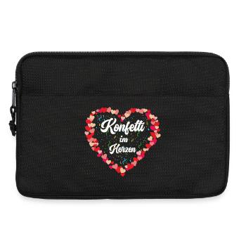 Confetti in the Heart – Carnival Carnival Costume - Laptop bag 13" - black - Front