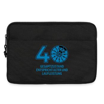 HU January 2026 - 40 Years - Birthday Gift - Laptop bag 13" - black - Front