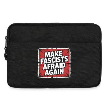Faites peur au fasciste à nouveau - Produits dérivés antifascistes - Sacoche pour ordinateur portable 13 pouces - noir - Devant