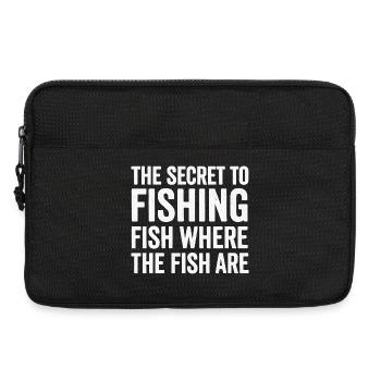 The Secret To Fishing Saying Angler Fishing Humor - Laptop bag 13" - black - Front