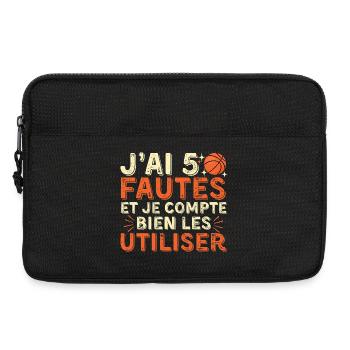 Humour Falls Basketball Gift Herren-Basketballfan - Laptoptasche 13" - Schwarz - Vorne