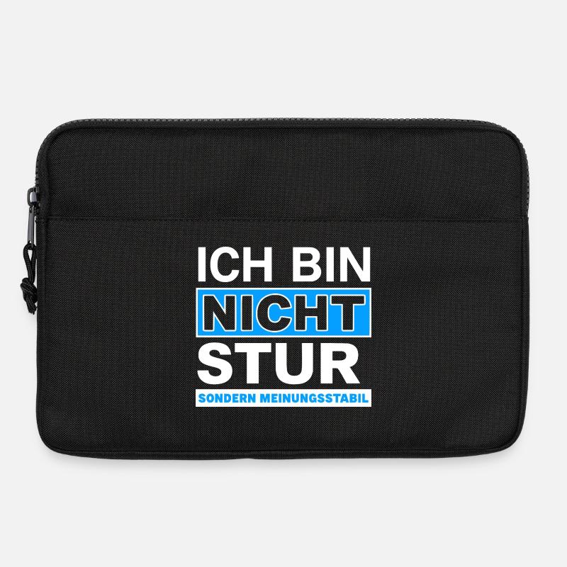 Ich bin nicht stur: Meinungsstabil - Laptoptasche 13" - Schwarz