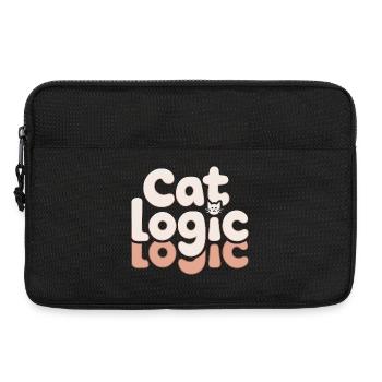  Cat Logic Lustiger Katzen Spruch Für - Laptoptasche 13" - Schwarz - Vorne