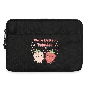 Together We’re Better Strawberries - Laptop bag 13" - black - Front