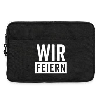 Wir feiern – Party Motiv  - Laptoptasche 13" - Schwarz - Vorne