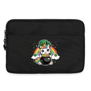 Shamrock Unicorn St. Patrick's Irish - Laptoptasche 13" - Schwarz - Vorne