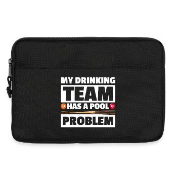 My drinking team lustiges Billard Billardspieler - Laptoptasche 13" - Schwarz - Vorne