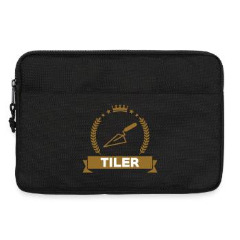 Fliesenleger – professioneller Fliesenleger-Präzisionshandel - Laptoptasche 13" - Schwarz - Vorne