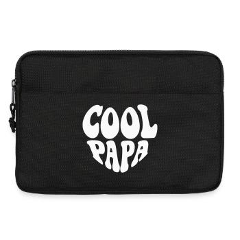 Cool Papa Heart Logo – Anpassbare Farbe - Laptoptasche 13" - Schwarz - Vorne