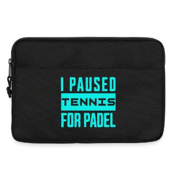 Sweat à capuche tennis et padel, pour de vrais fans de raquettes - Sacoche pour ordinateur portable 13 pouces - noir - Devant