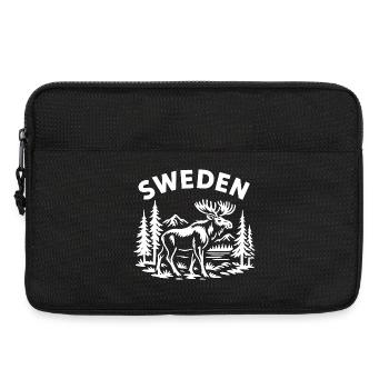 Sweden Moose – Scandinavian Outdoor Design - Laptop bag 13" - black - Front