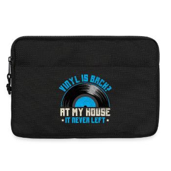 Le vinyle est de retour chez ma maison Devis Design - Sacoche pour ordinateur portable 13 pouces - noir - Devant