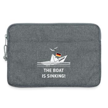The Boat Is Sinking! (Germany / Deutschland / NEG) - Laptop bag 13" - heather grey - Front