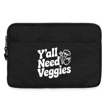Y'all Need Veggies - Laptop bag 13" - black - Front