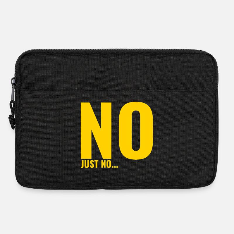 Nein, einfach Nein – Ein fettes Blockschild - Laptoptasche 13" - Schwarz