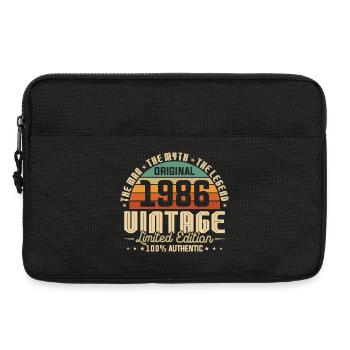1986 Original Vintage Birthday Gift - Laptop bag 13" - black - Front