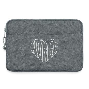 Lettrage en cœur norgé - Sacoche pour ordinateur portable 13 pouces - gris chiné - Devant