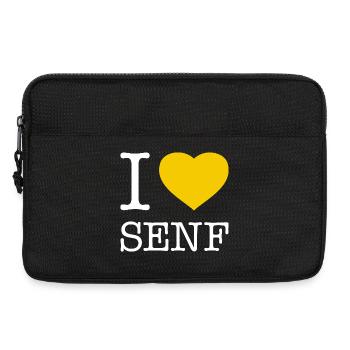 J’adore la moutarde - Sacoche pour ordinateur portable 13 pouces - noir - Devant