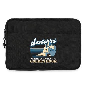 Santorini Where Every Hour Is Golden Hour - Laptop bag 13" - black - Front