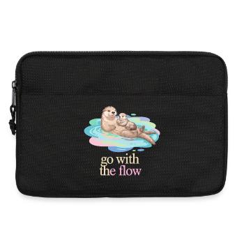 Otter Duo in Pastel Flow - Laptoptasche 13" - Schwarz - Vorne
