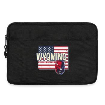 Wyoming United States Retro Map USA - Laptop bag 13" - black - Front