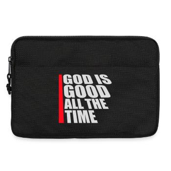 God Is Good All The Time Faith Christian Saying - Laptop bag 13" - black - Front