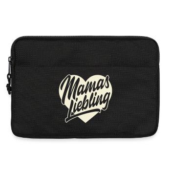 Mamas Liebling Herz Schrift - Laptoptasche 13" - Schwarz - Vorne