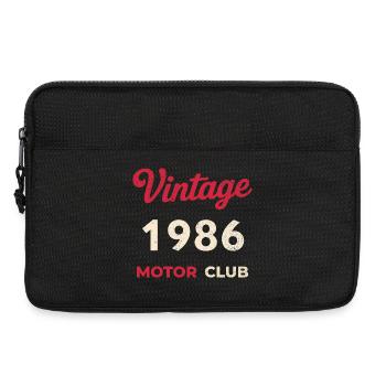 Année de naissance rétro du Motor Club Vintage 1986 - Sacoche pour ordinateur portable 13 pouces - noir - Devant