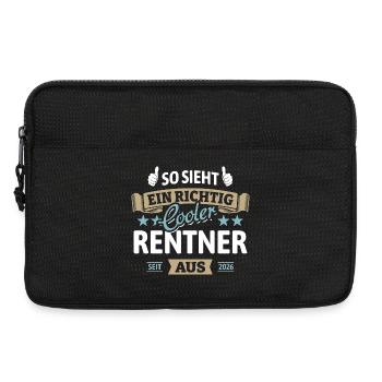 So sieht ein richtig cooler Rentner aus - 2026 - Laptoptasche 13" - Schwarz - Vorne