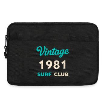 Vintage 1981 Surf Club Retro Geburtsjahr Geschenk - Laptoptasche 13" - Schwarz - Vorne