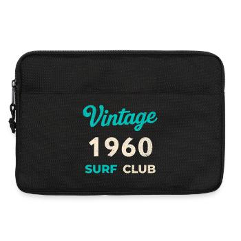 Cadeau vintage vintage de l’année de naissance rétro du Surf Club des années 1960 - Sacoche pour ordinateur portable 13 pouces - noir - Devant