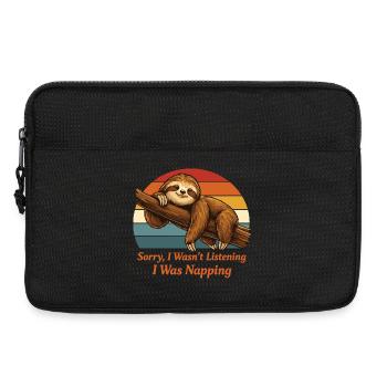 Lazy Sloth Shirt I Was Napping Funny - Laptoptasche 13" - Schwarz - Vorne
