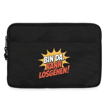 Bin Da Kann Losgehen JGA Büro Malle Festival Party - Laptoptasche 13" - Schwarz - Vorne
