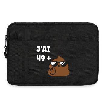 50 ans - Sacoche pour ordinateur portable 13 pouces - noir - Devant