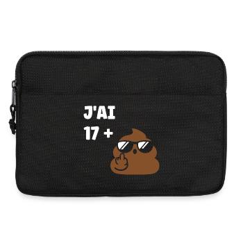 18 ans - Sacoche pour ordinateur portable 13 pouces - noir - Devant