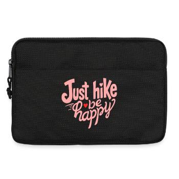 Wandern - Just hike be happy – Pink Typo - Laptoptasche 13" - Schwarz - Vorne