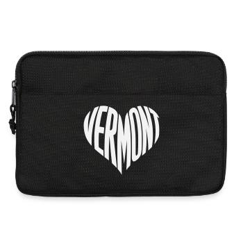 Vermont, USA Heart Typography - Laptop bag 13" - black - Front