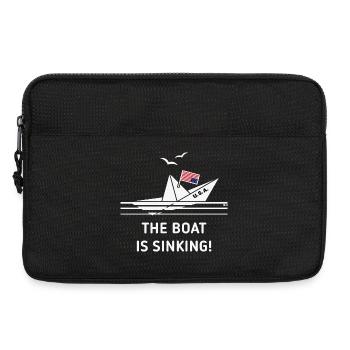 Le bateau coule ! (USA / À l’envers / NÉG) - Sacoche pour ordinateur portable 13 pouces - noir - Devant