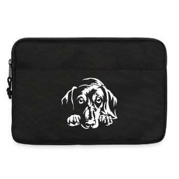 Dackel " Black Edition" - Laptoptasche 13" - Schwarz - Vorne