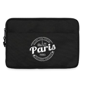 Paris in Frankreich Eiffelturm Vintage Souvenir - Laptoptasche 13" - Schwarz - Vorne