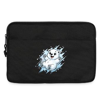 Happy Polar Bear Splash - Laptop bag 13" - black - Front